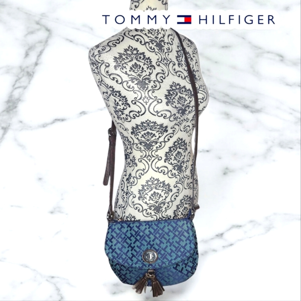 TOMMY HILFIGER Blue & Teal Crossbody Bag